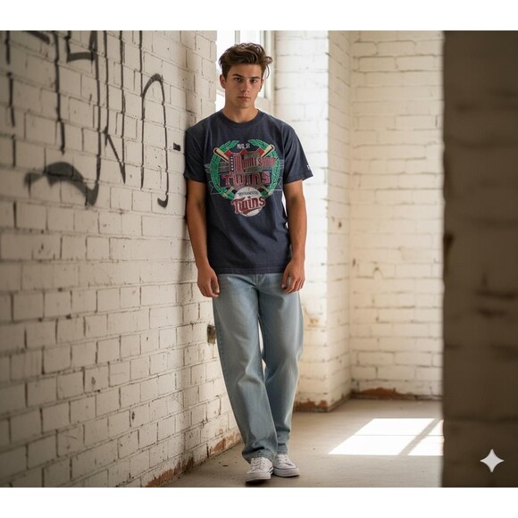 Vintage 90s Minnesota Twins T-Shirt MLB Graphic Baseball Single Stitch Size XL - Picture 2 of 14